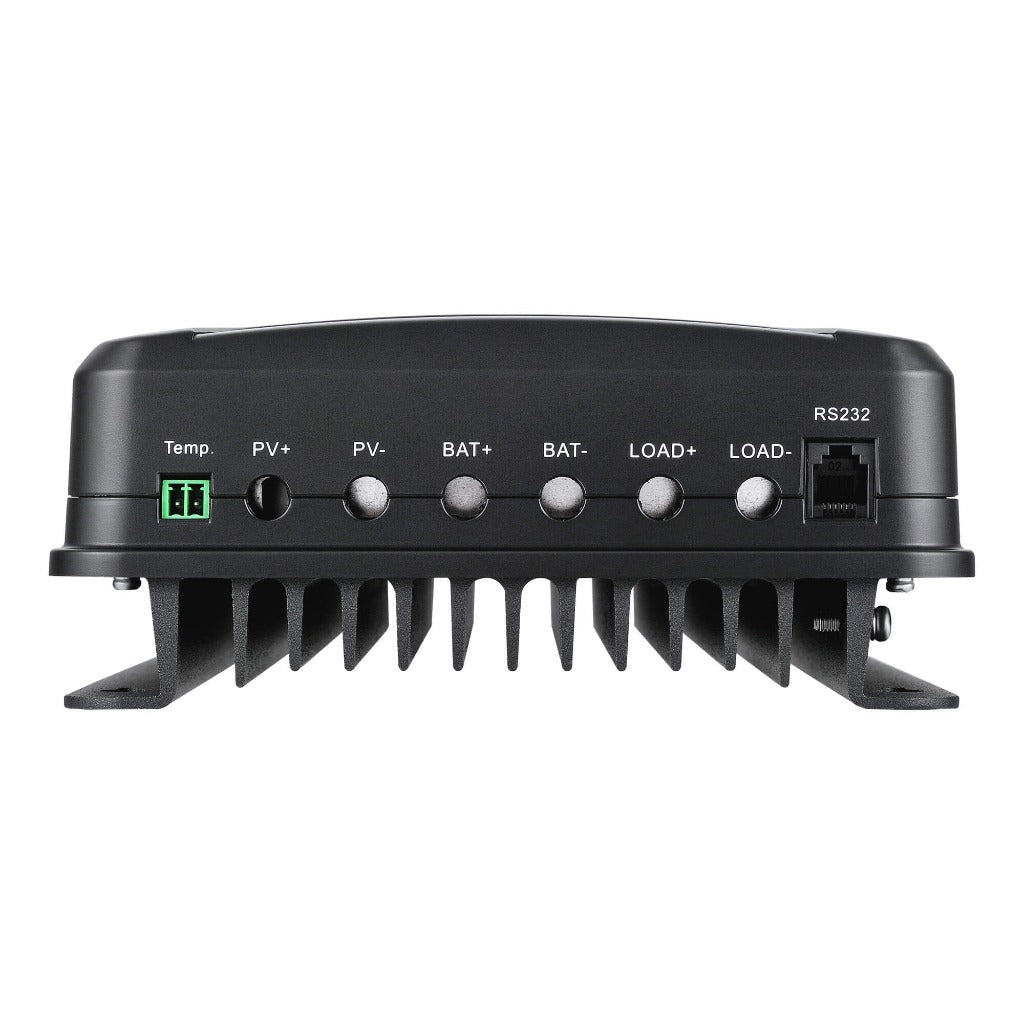 40 amp MPPT solar charge controller, detail view