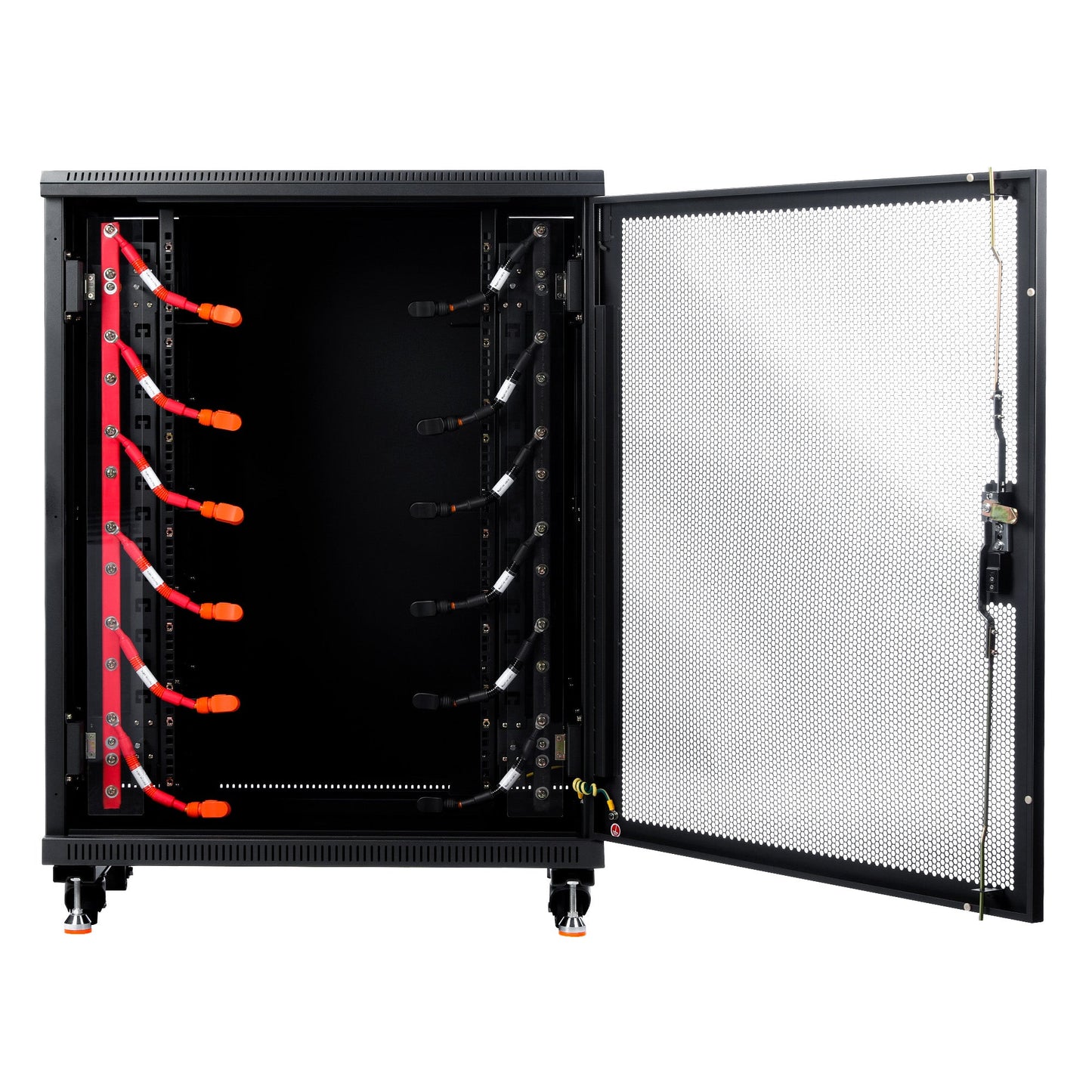 ALPHA 5 battery and rack shown together to scale