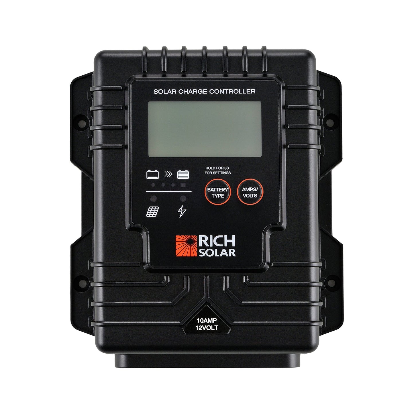 BRAVO Waterproof 10 controller housing shown from the front with LED indicators