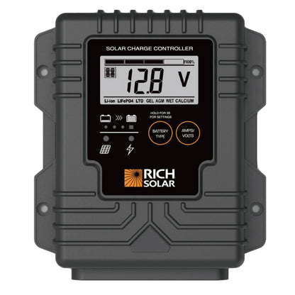 BRAVO Waterproof 10 sealed PWM solar charge controller, front view