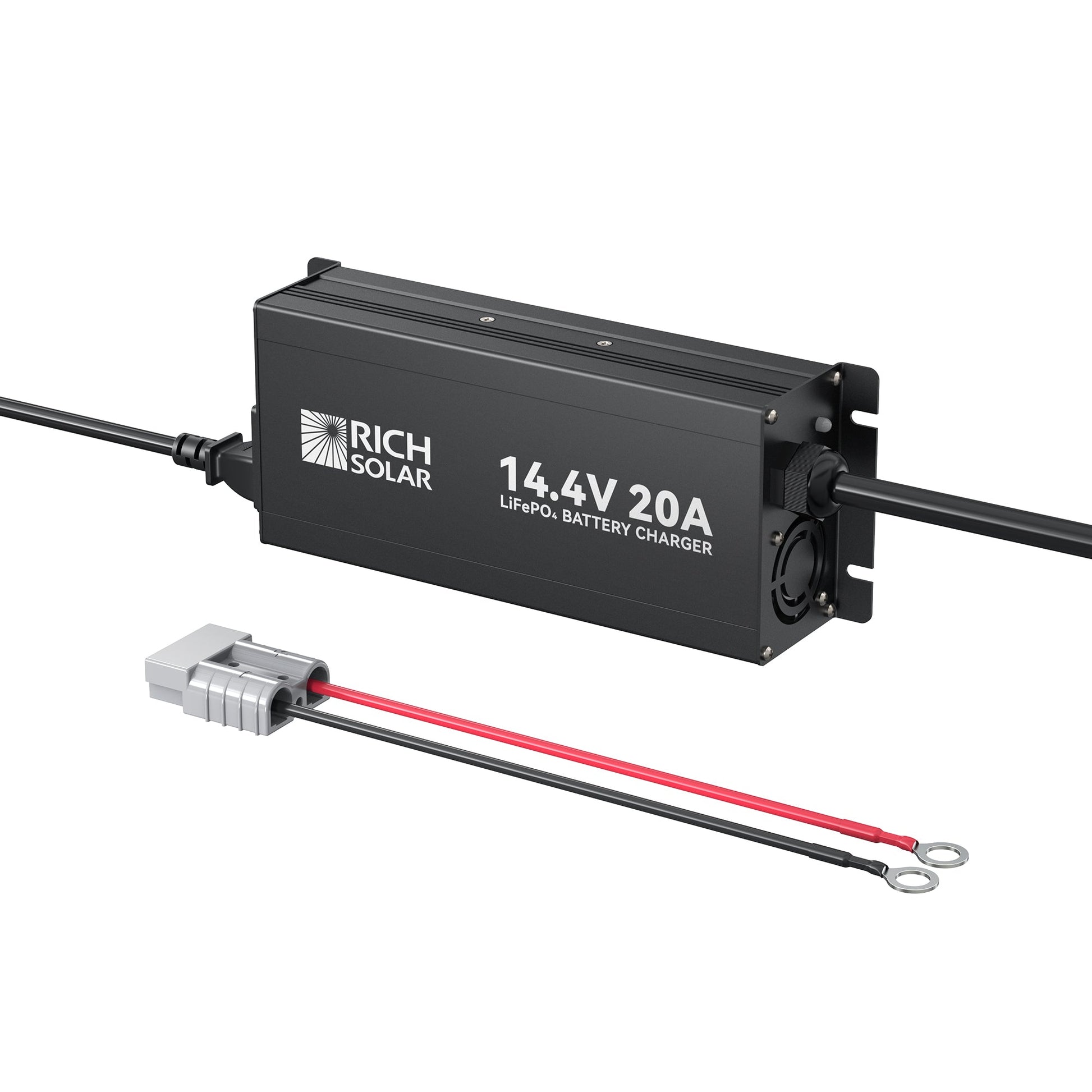 LED status indicator panel on the 12V LiFePO4 charger