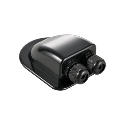 Cable entry housing shown from the side showing its low profile