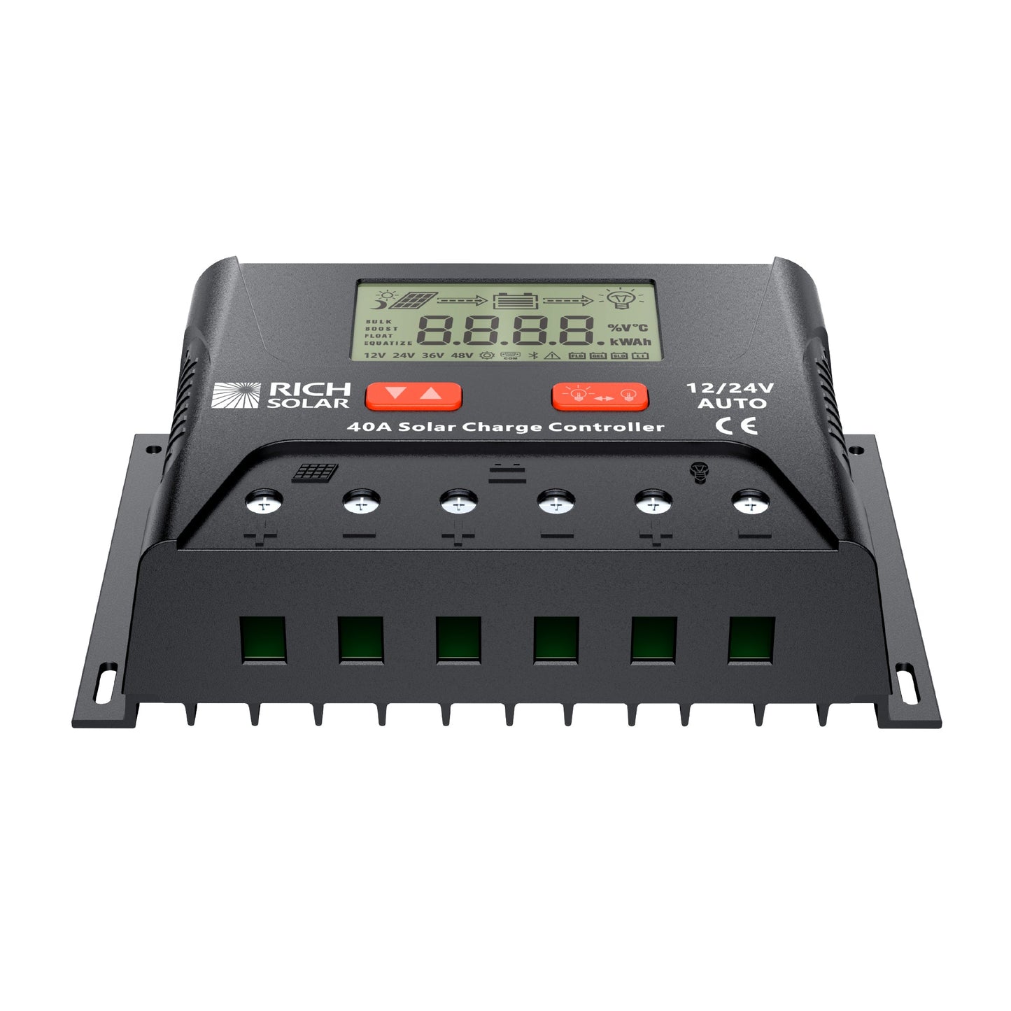 BRAVO LEGEND 40 charge controller shown in a 12 volt off-grid installation
