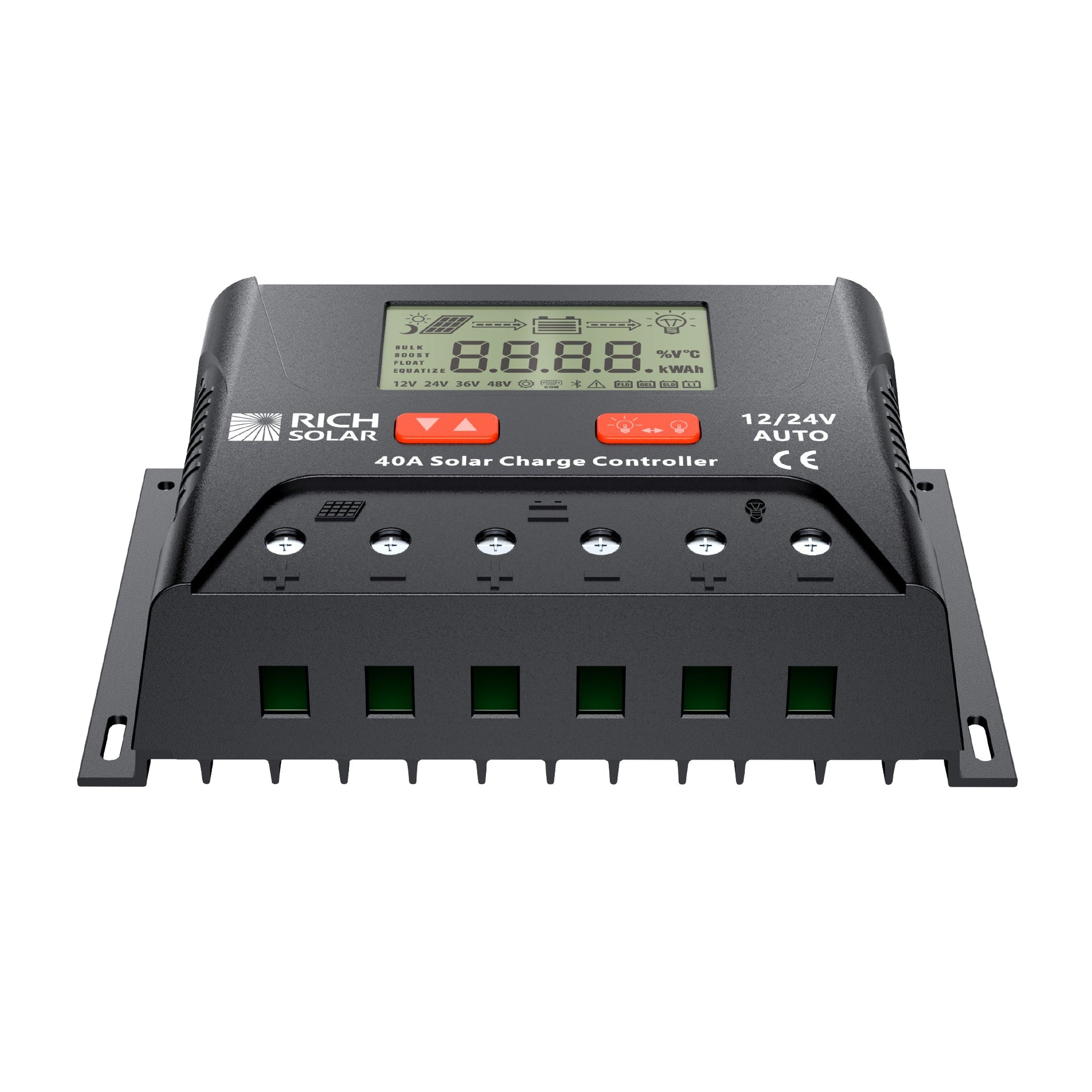 BRAVO LEGEND 40 charge controller shown in a 12 volt off-grid installation