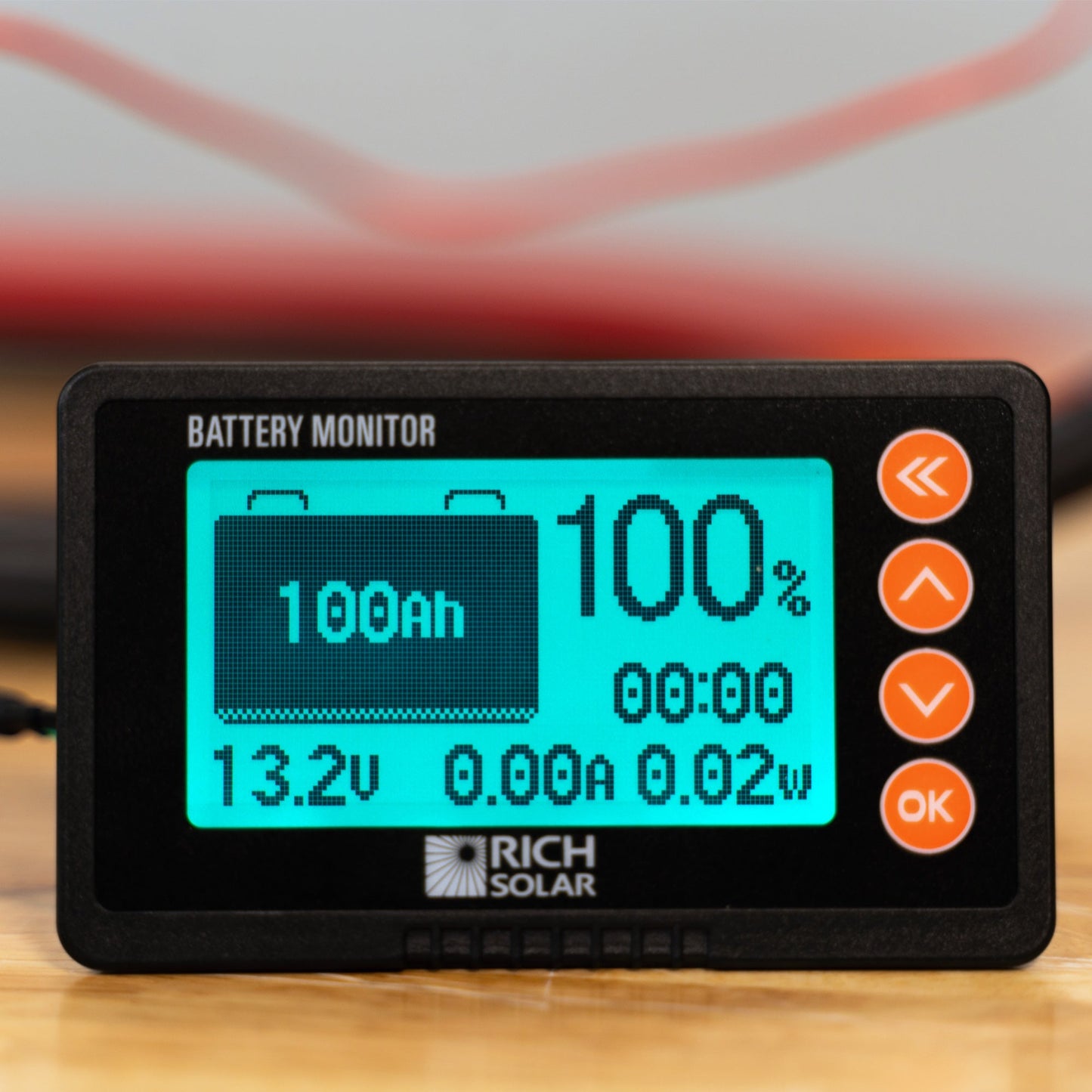 500 amp battery monitor display head shown with its 500A shunt