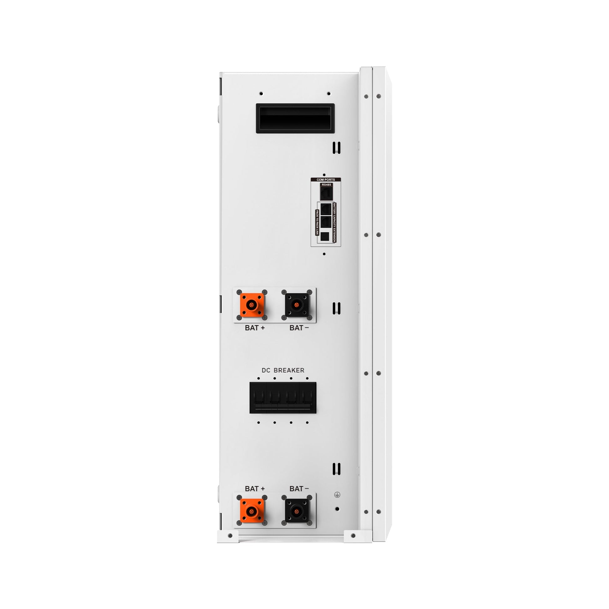 Battery module terminals and breaker detail