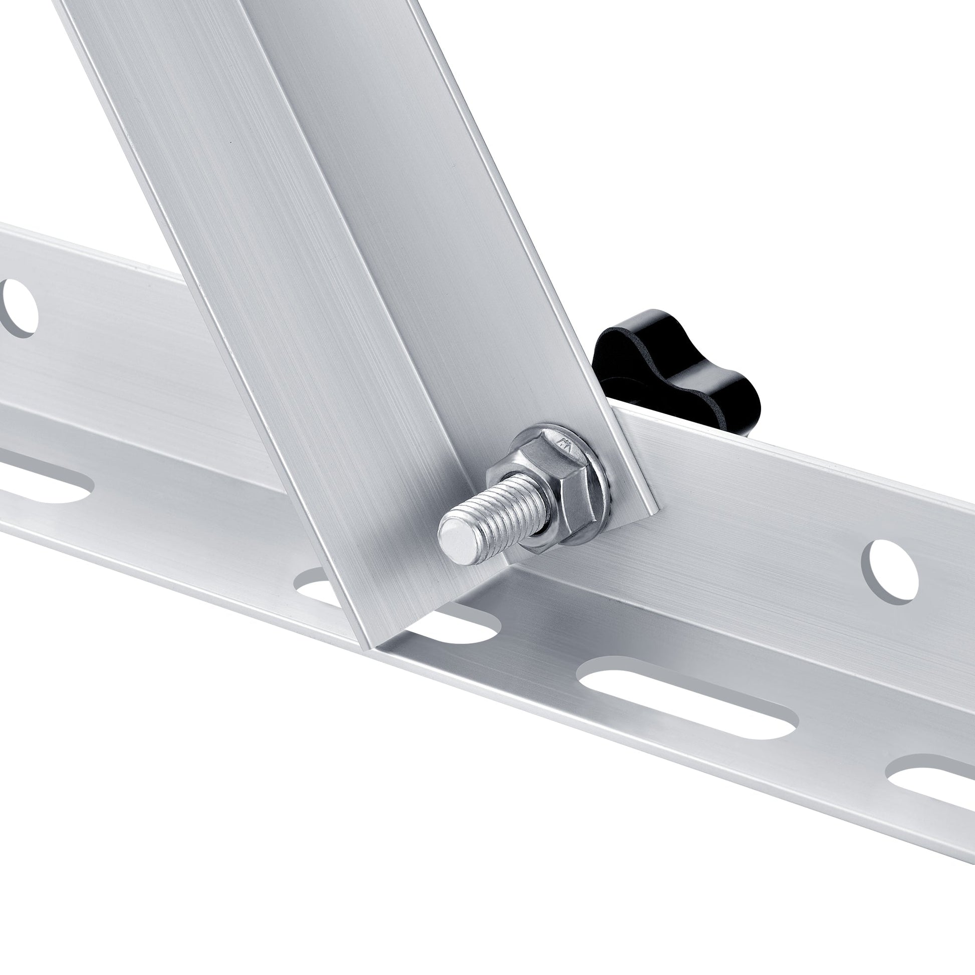 RV Tilt Mount attached to a solar panel frame