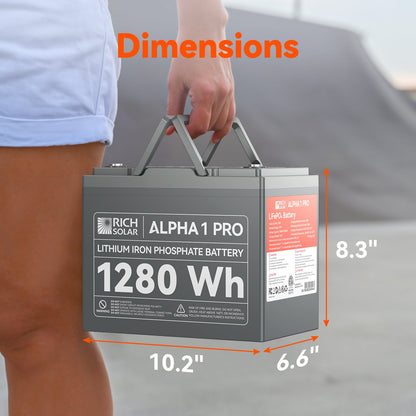ALPHA 1 PRO battery side profile with the UL1973 certification marking
