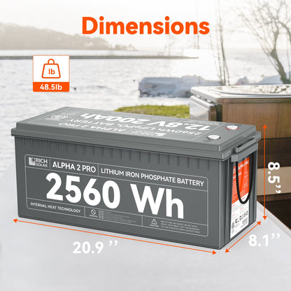 ALPHA 2 PRO battery side profile with the UL1973 marking