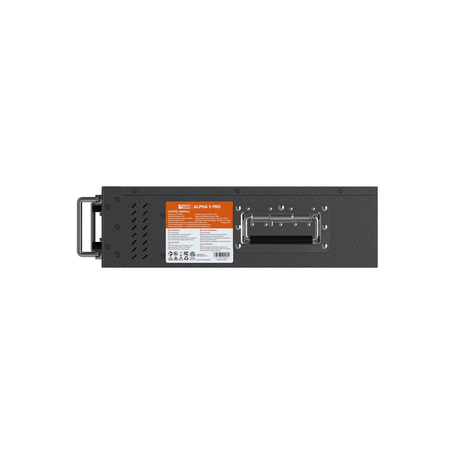 ALPHA 5 PRO side view showing carry handles