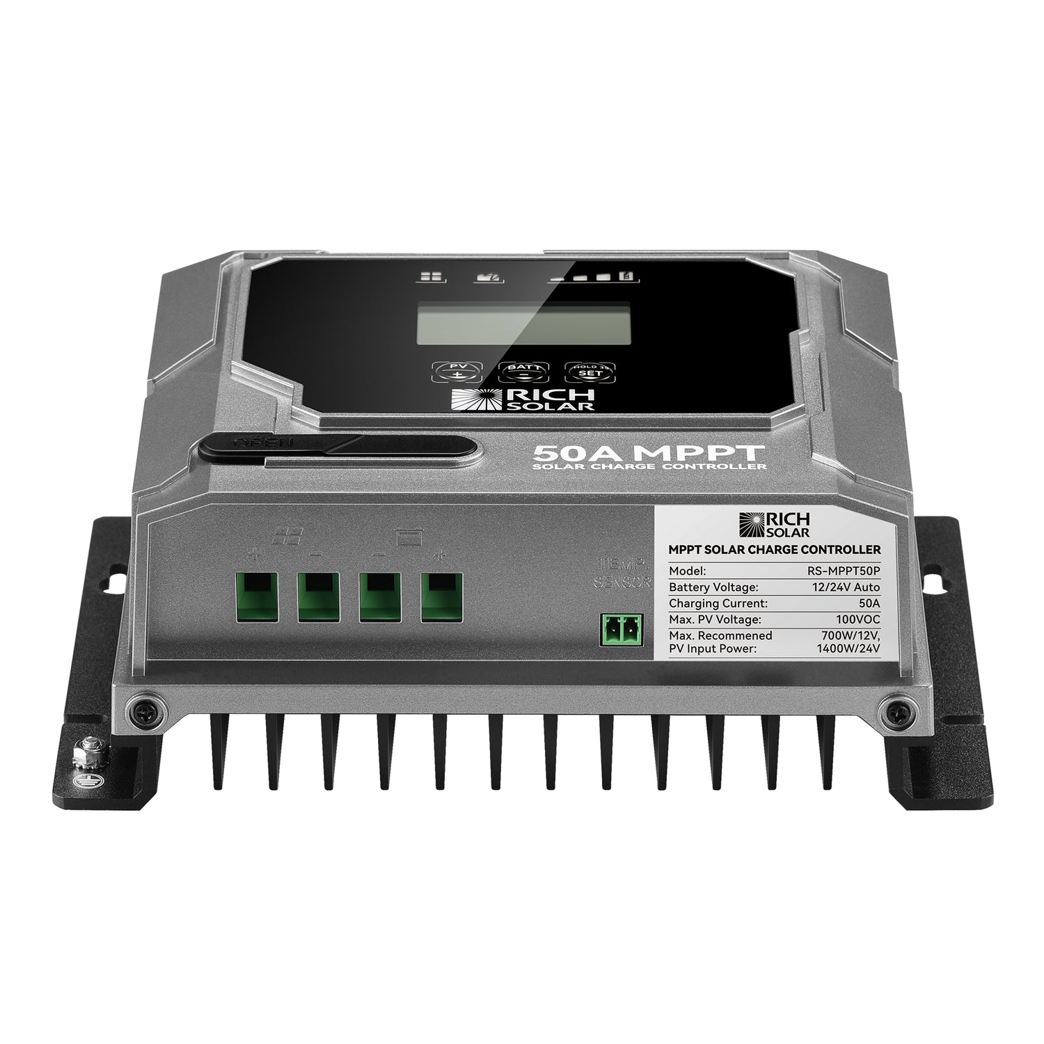 BRAVO 50 front panel with charge status indicators