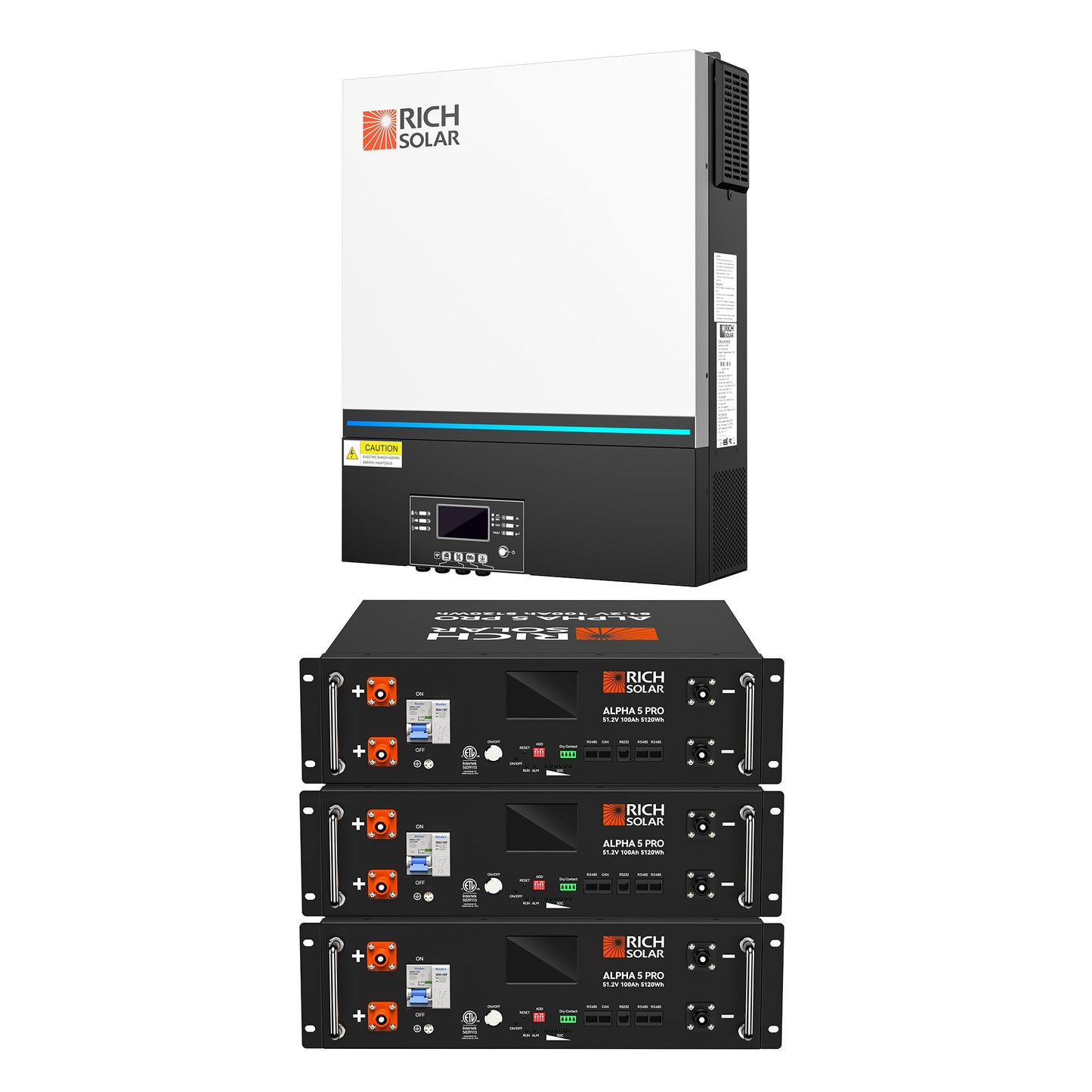 NOVA 6548 with a 48V server rack lithium battery in a rack enclosure