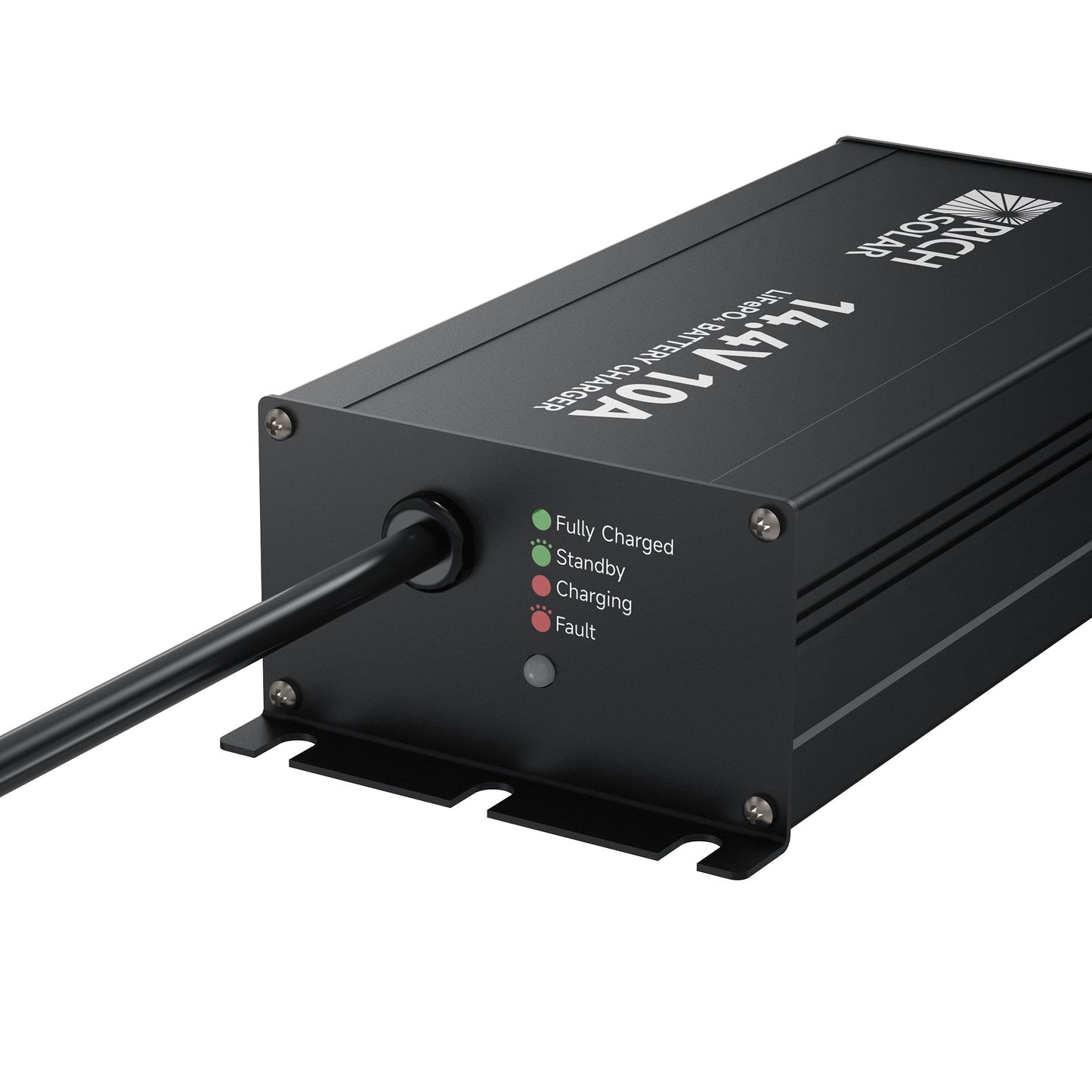 Cooling fan vent on the 10A lithium battery charger