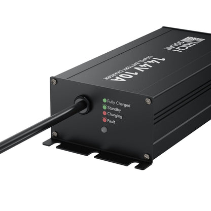 Cooling fan vent on the 10A lithium battery charger