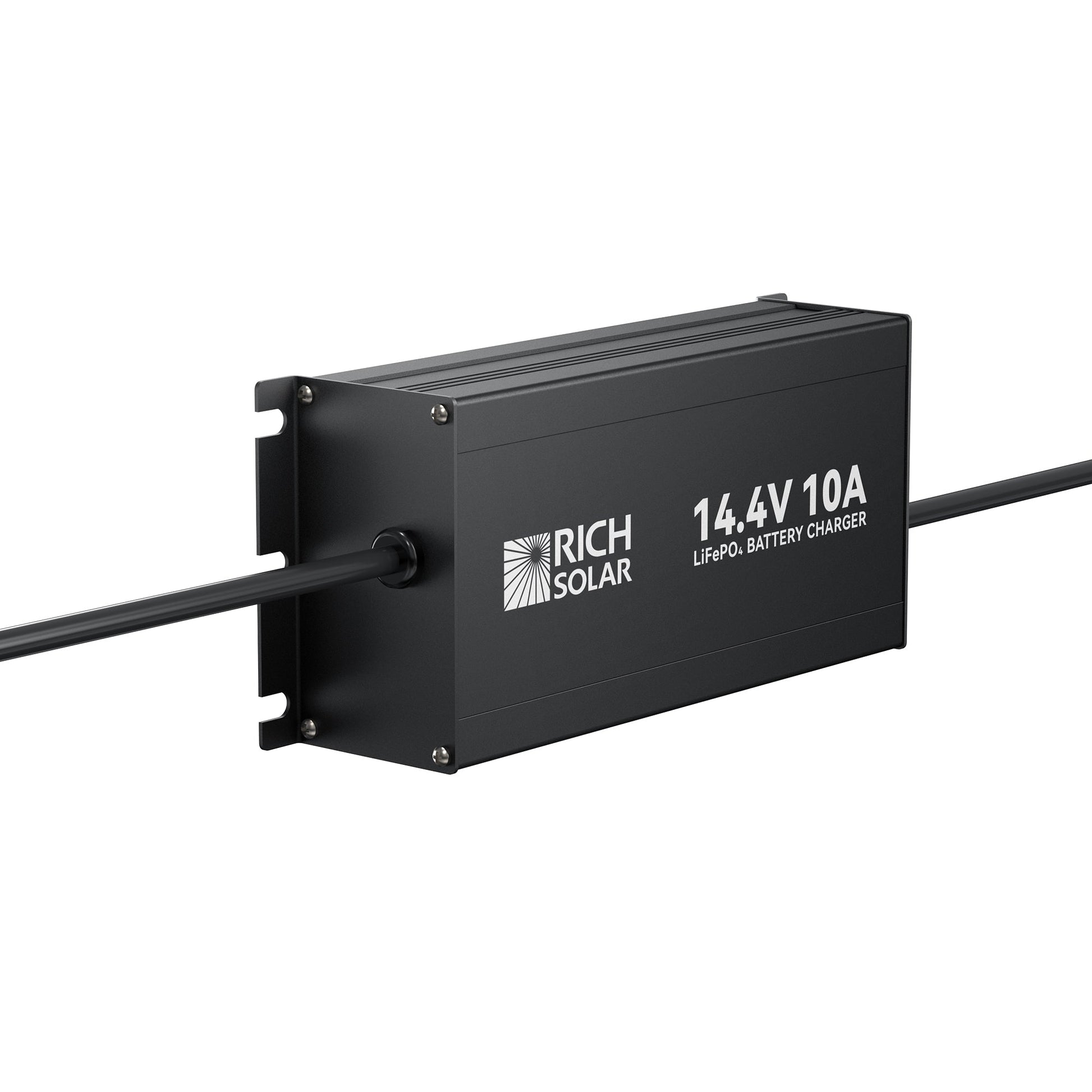 Charger connected to a 12V LiFePO4 battery