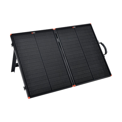 Folded briefcase panel with carrying handle