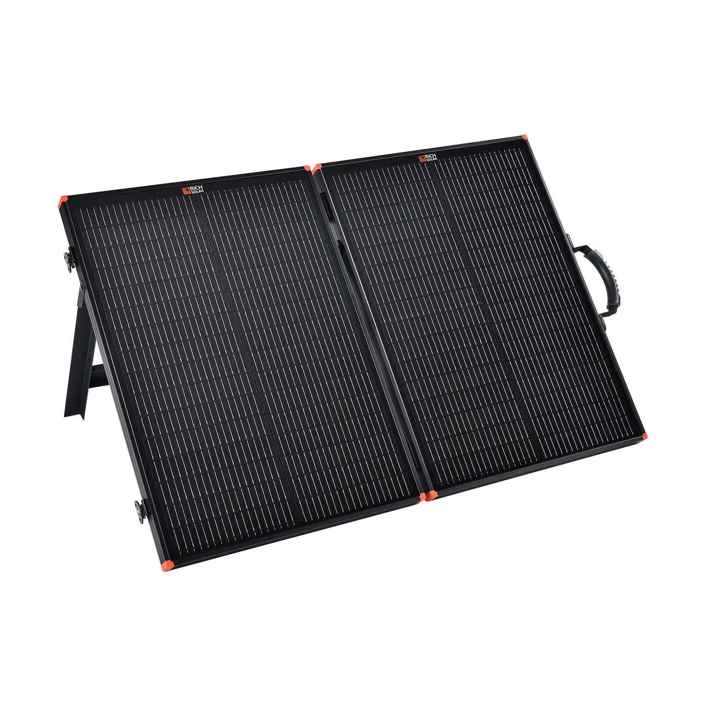 Panel folded into briefcase form with carrying handle