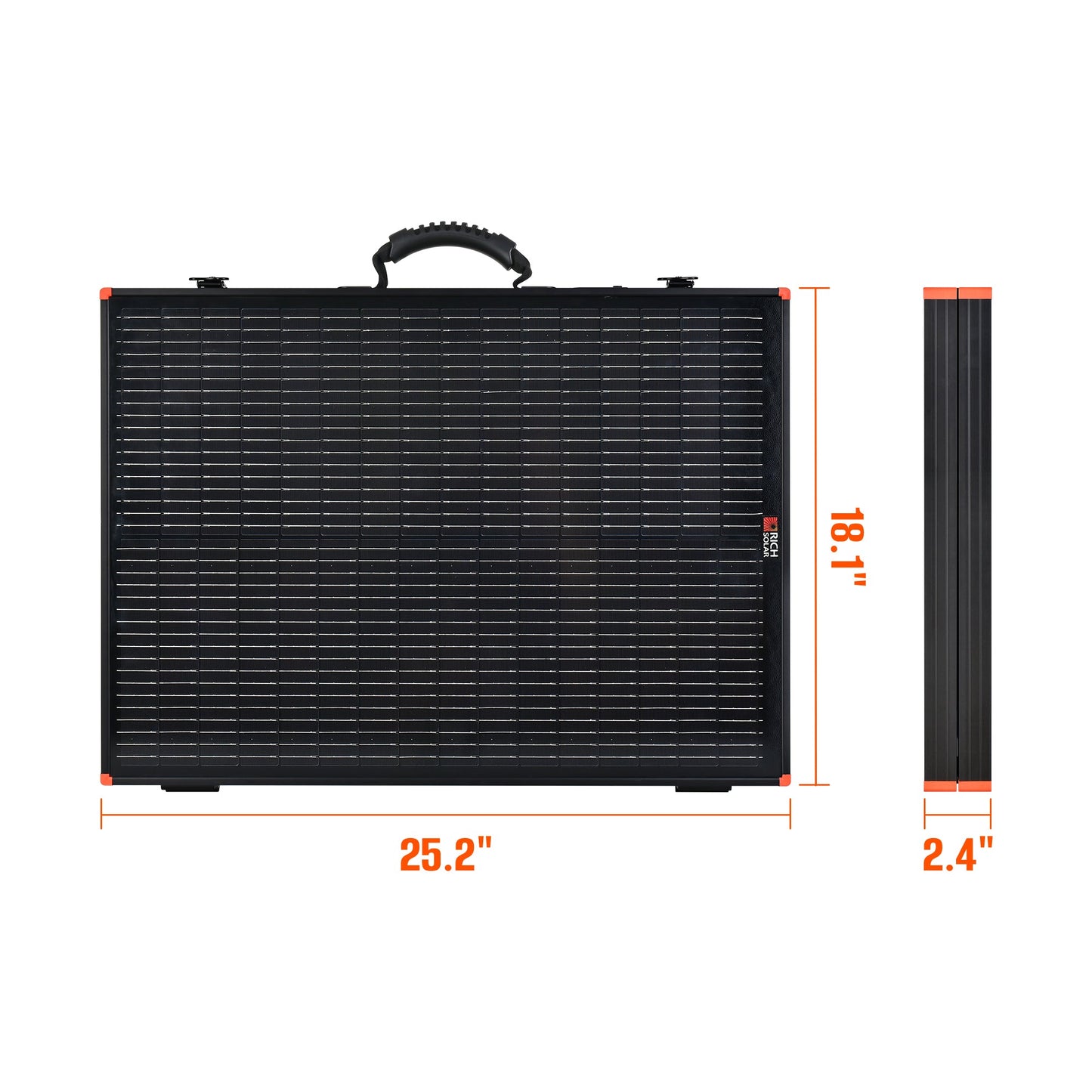 Panel opened on its kickstands at an angle