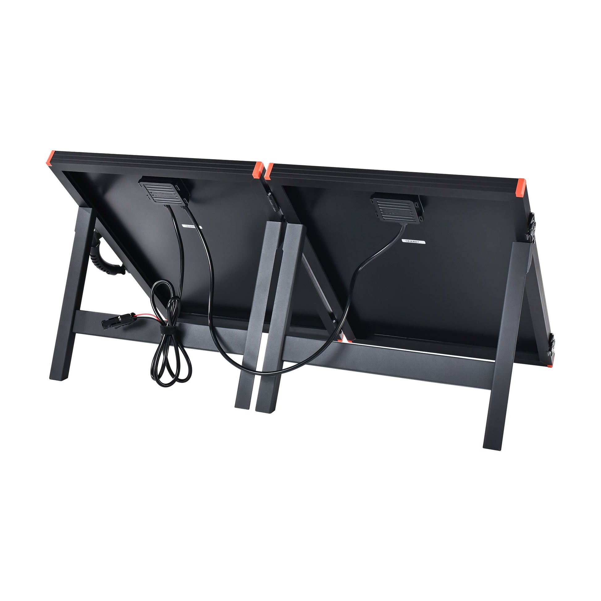 Hinge and latch hardware on the folding panel