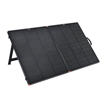 Folded briefcase panel with carrying handle