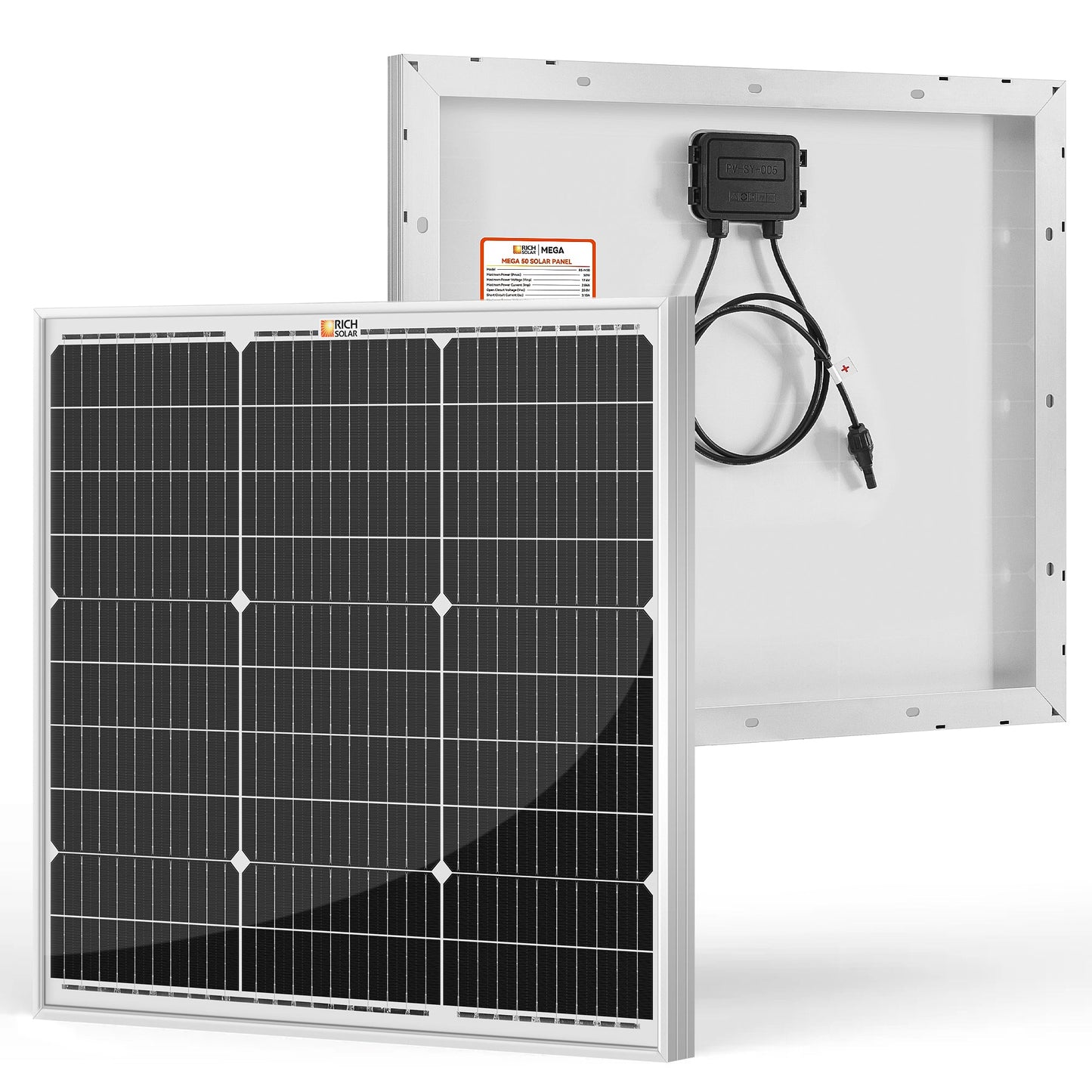 MEGA 50 50 Watt Solar Panel front view