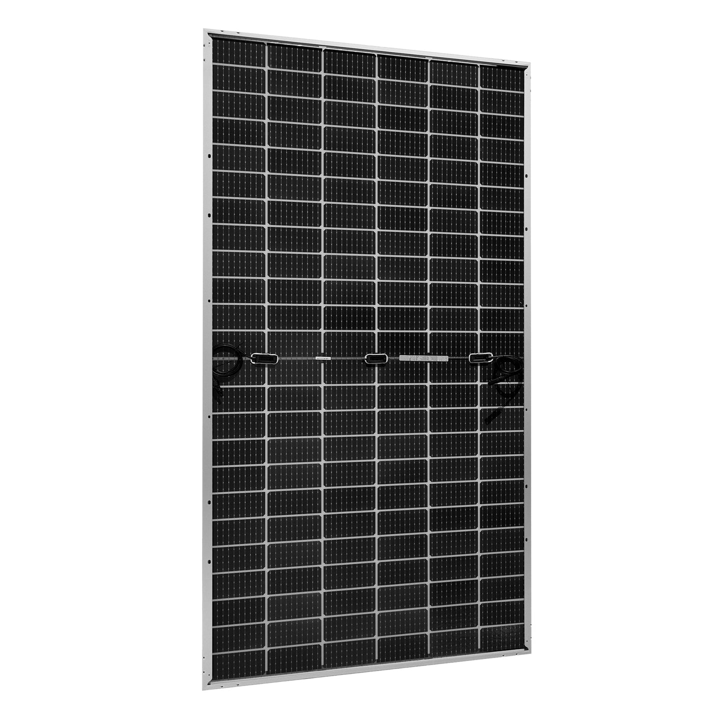 Bifacial 550 watt panel viewed at an angle