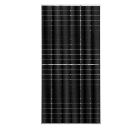 Rear glass face of the bifacial module with junction box