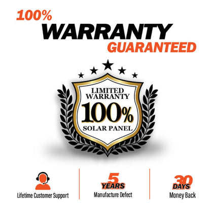 MEGA 100 Solar Panel 25-year warranty chart