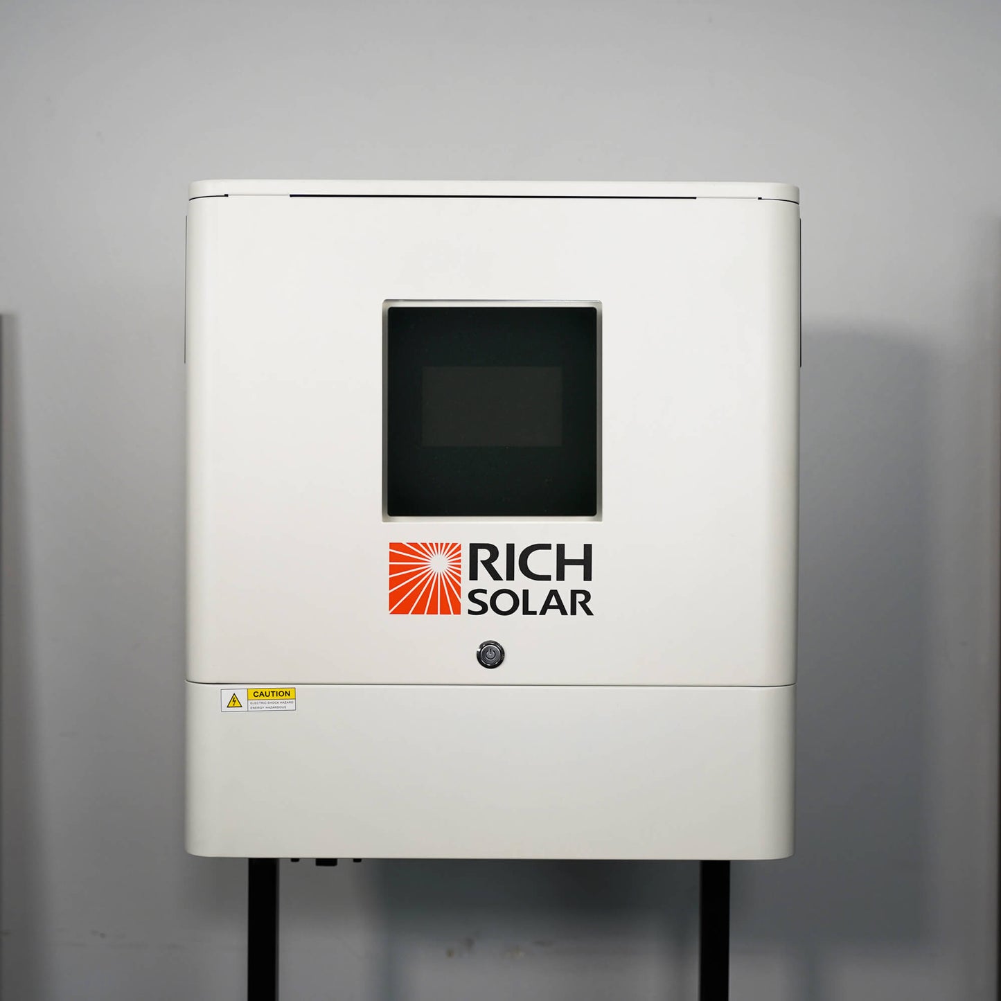 Rich Solar NOVA 6500S hybrid inverter, front view with LCD touchscreen