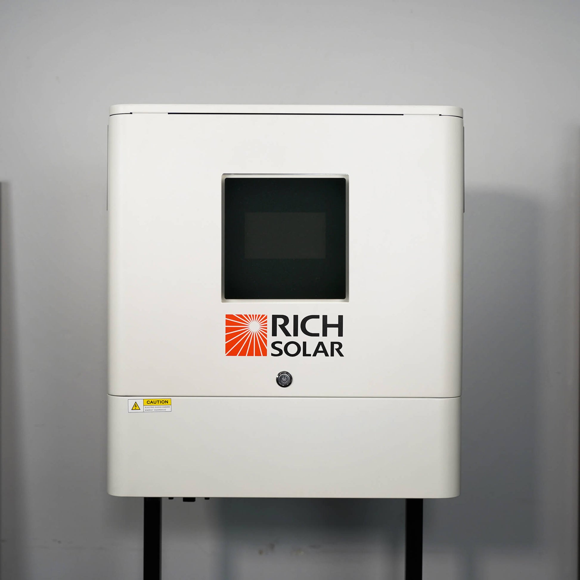 Rich Solar NOVA 6500S hybrid inverter, front view with LCD touchscreen