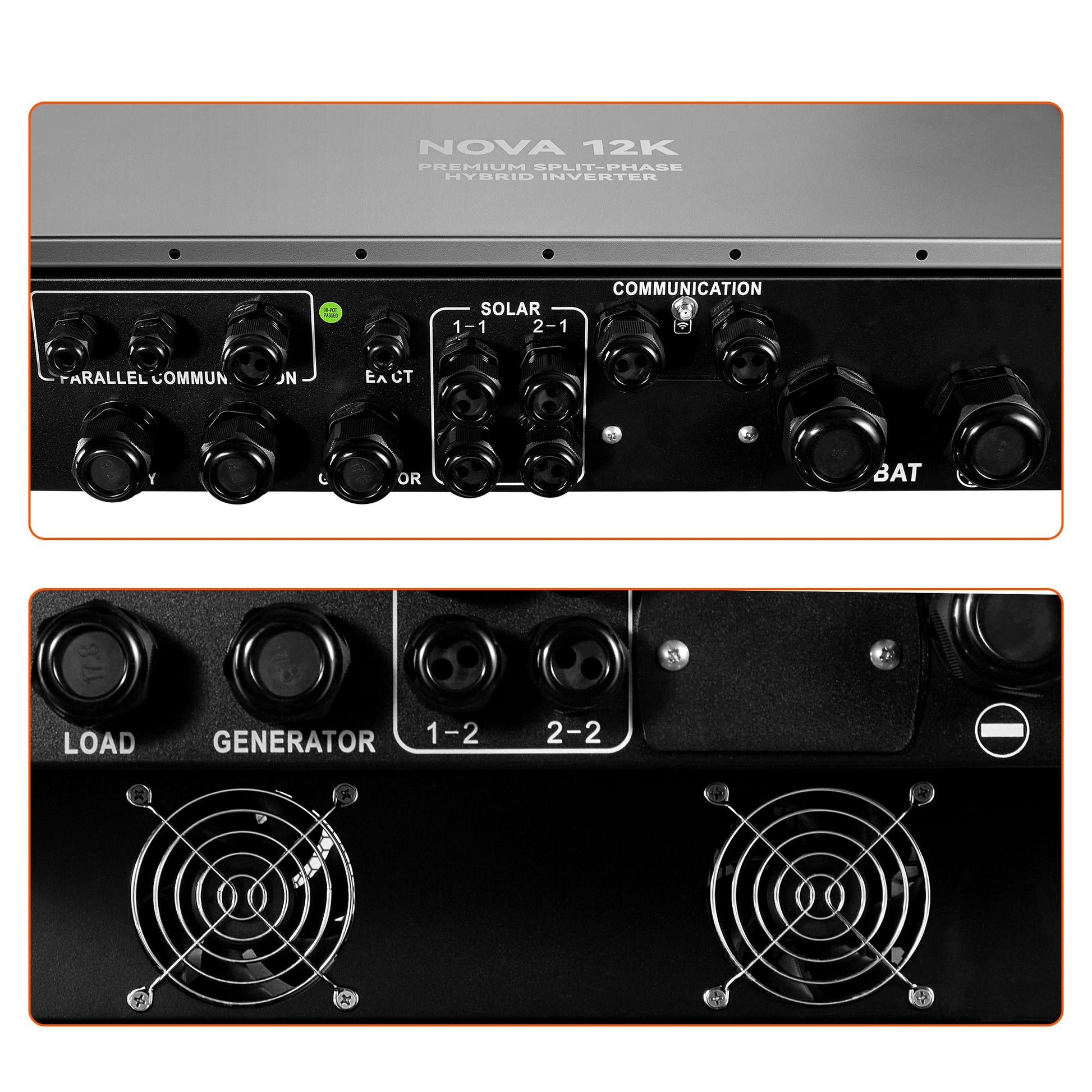 Six NOVA 12K units shown in a parallel wall-mounted array