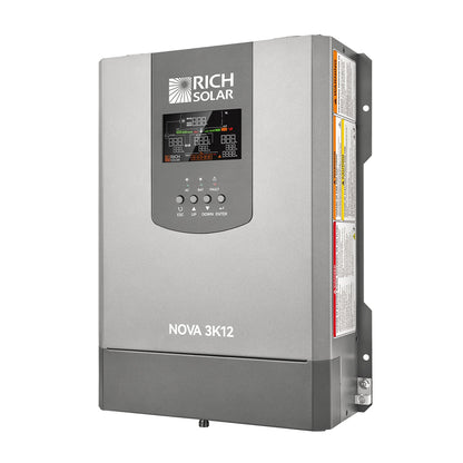 NOVA 3K12 3000W 12V pure sine wave inverter with built-in transfer switch, front view