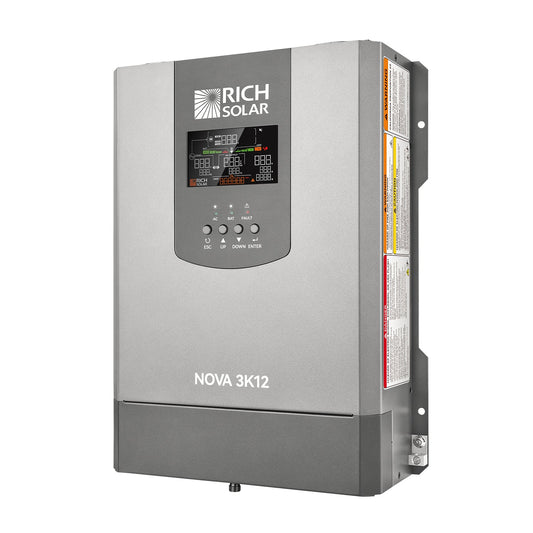 NOVA 3K12 3000W 12V pure sine wave inverter with built-in transfer switch, front view
