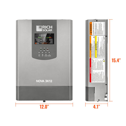 NOVA 3K12 inverter shown in a van conversion power system