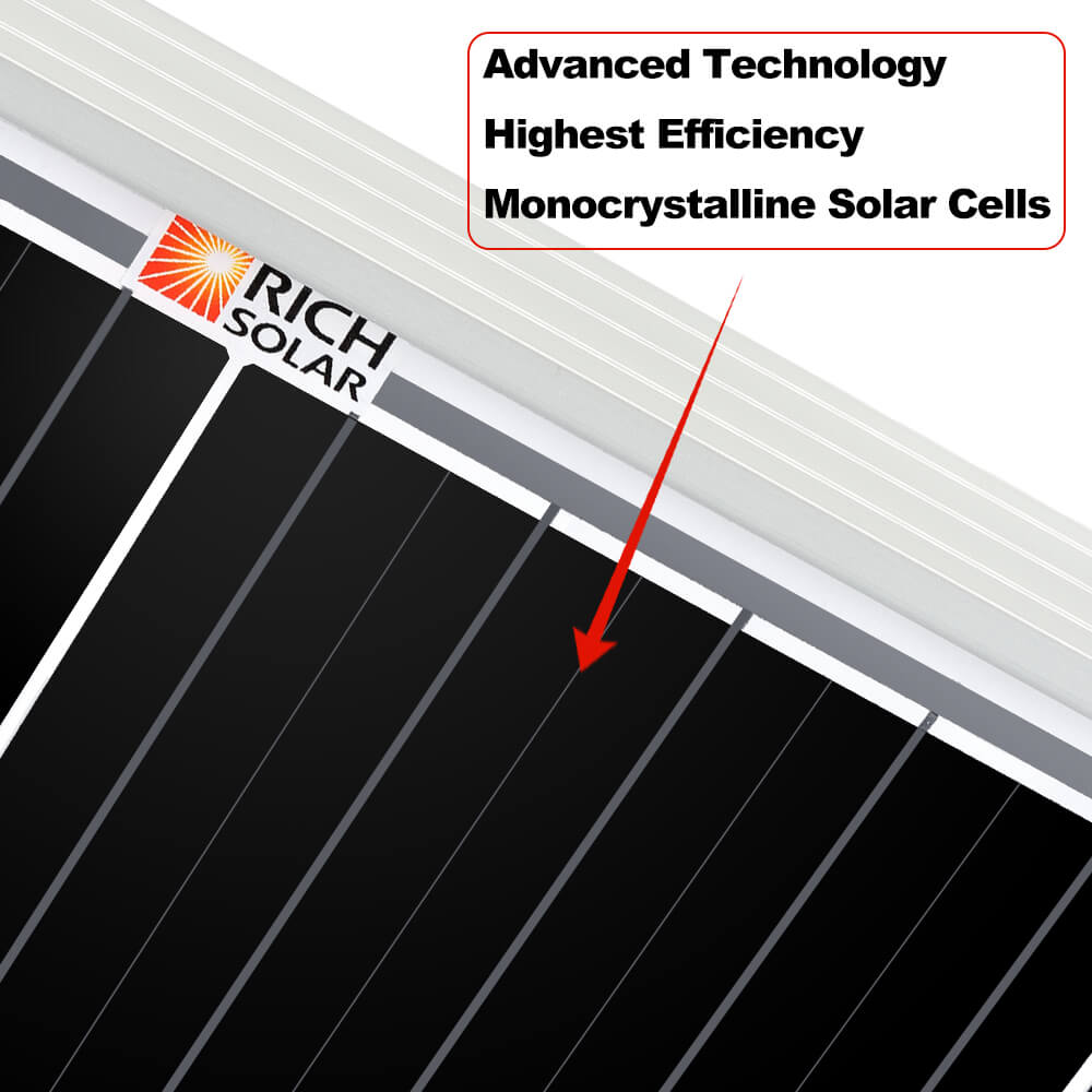MEGA 200 200 Watt Solar Panel in use
