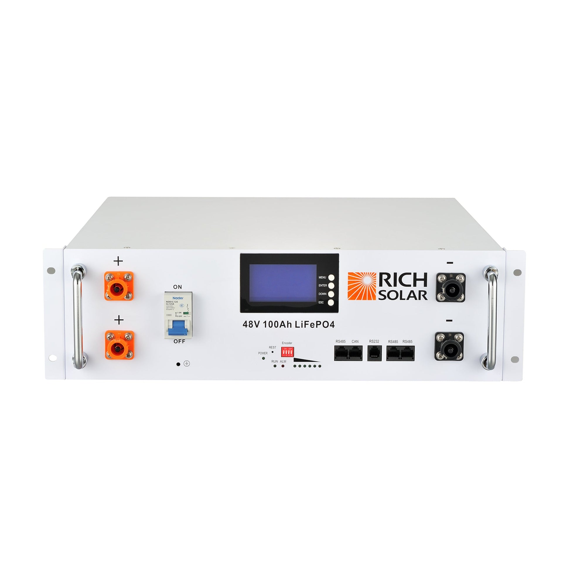ALPHA 5 rack battery at an angle showing the 5.2 inch chassis height