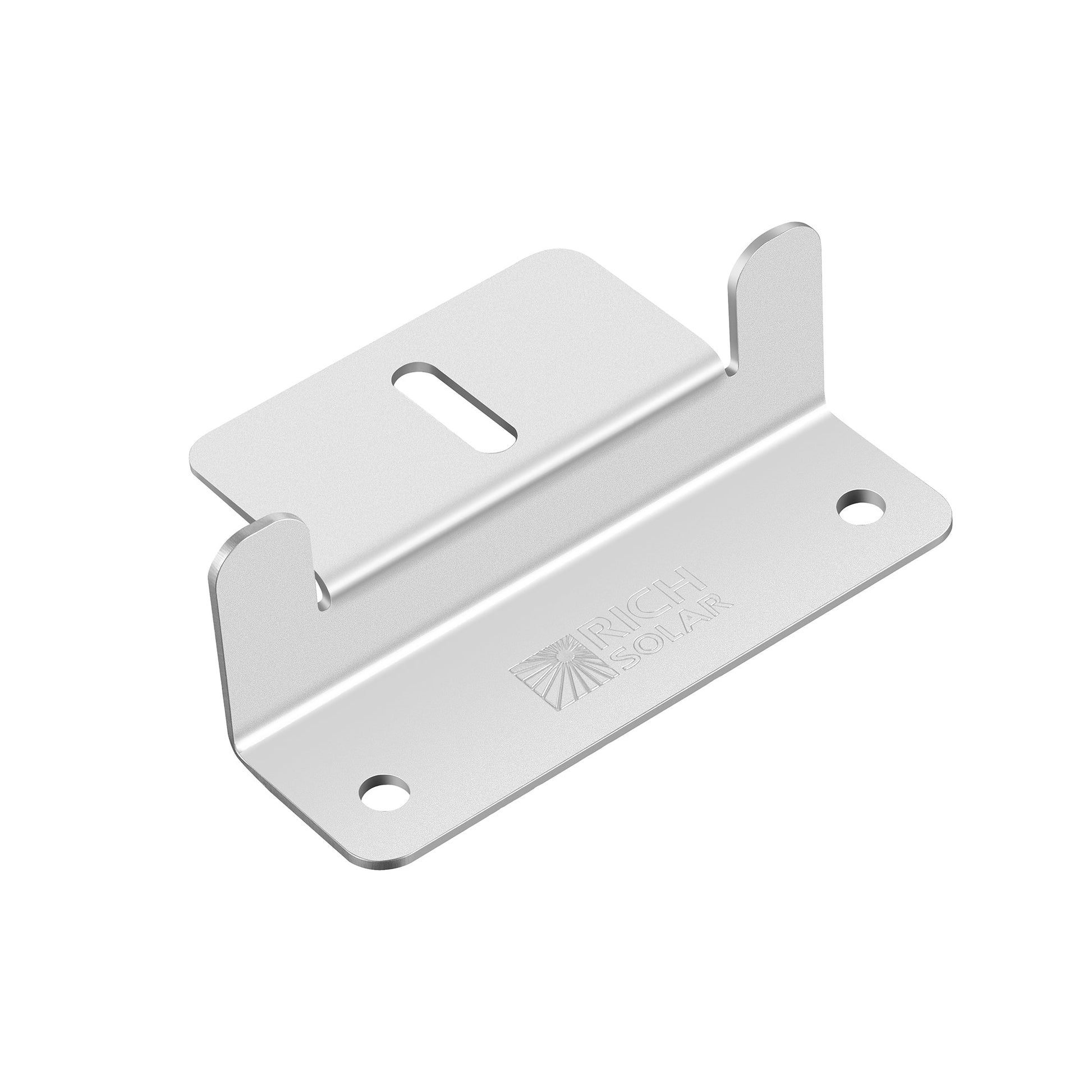 Silver Z-bracket shown from the side, showing the standoff height