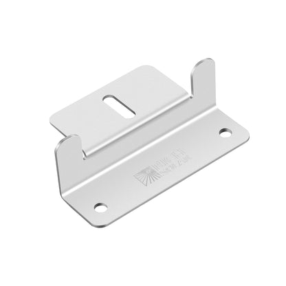 Silver Z-bracket shown from the side, showing the standoff height