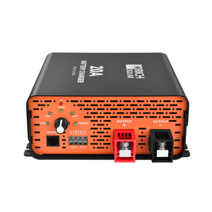 20A DC-DC charger installed in a camper electrical bay