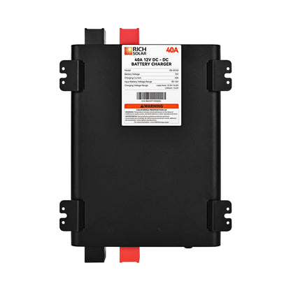 Battery chemistry mode selection switch on the 40A DC-DC charger