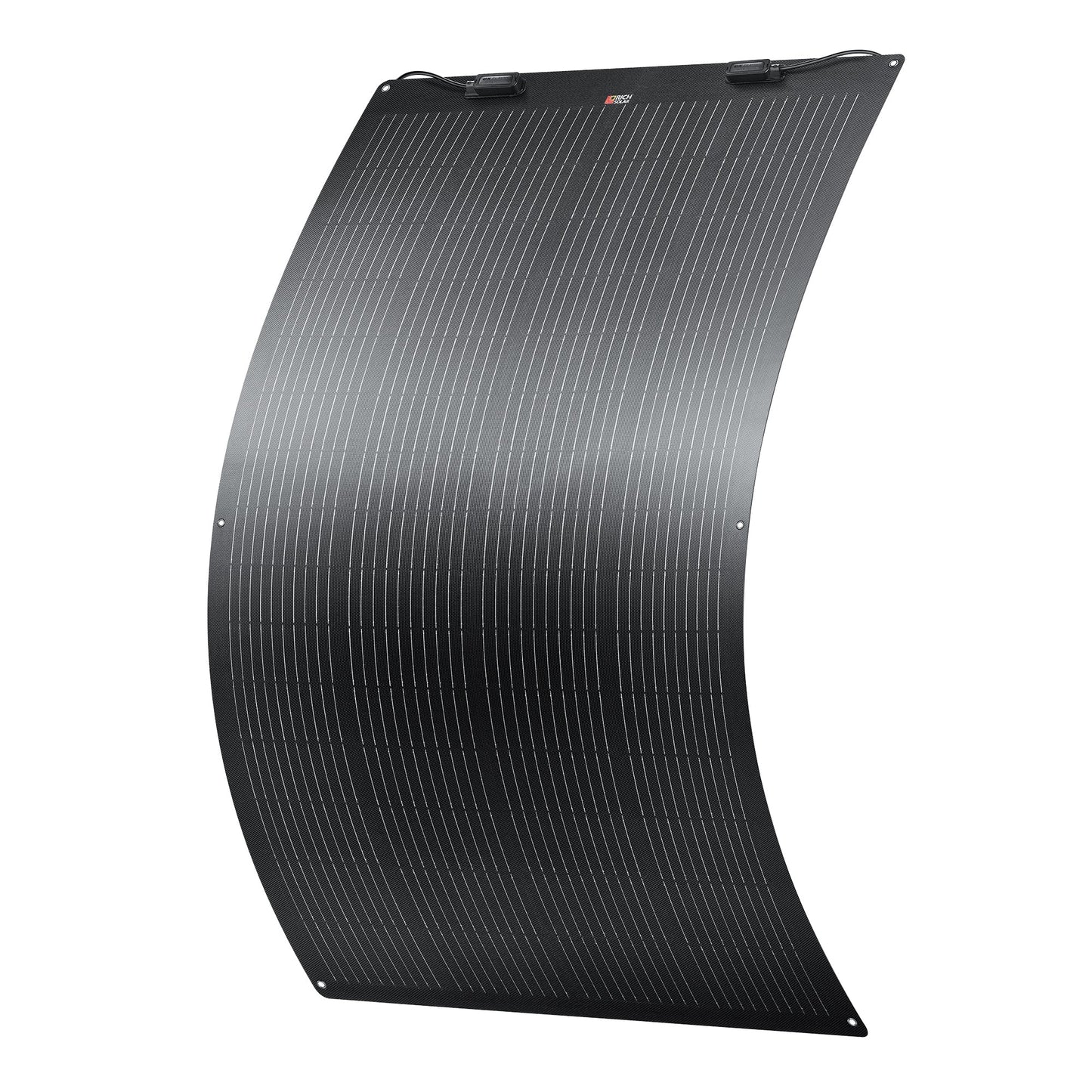 MEGA 200 FLEX PRO 200W flexible solar panel, front view of the full laminate