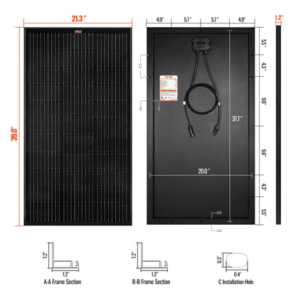 MEGA 100 ONYX panel shown at an angle