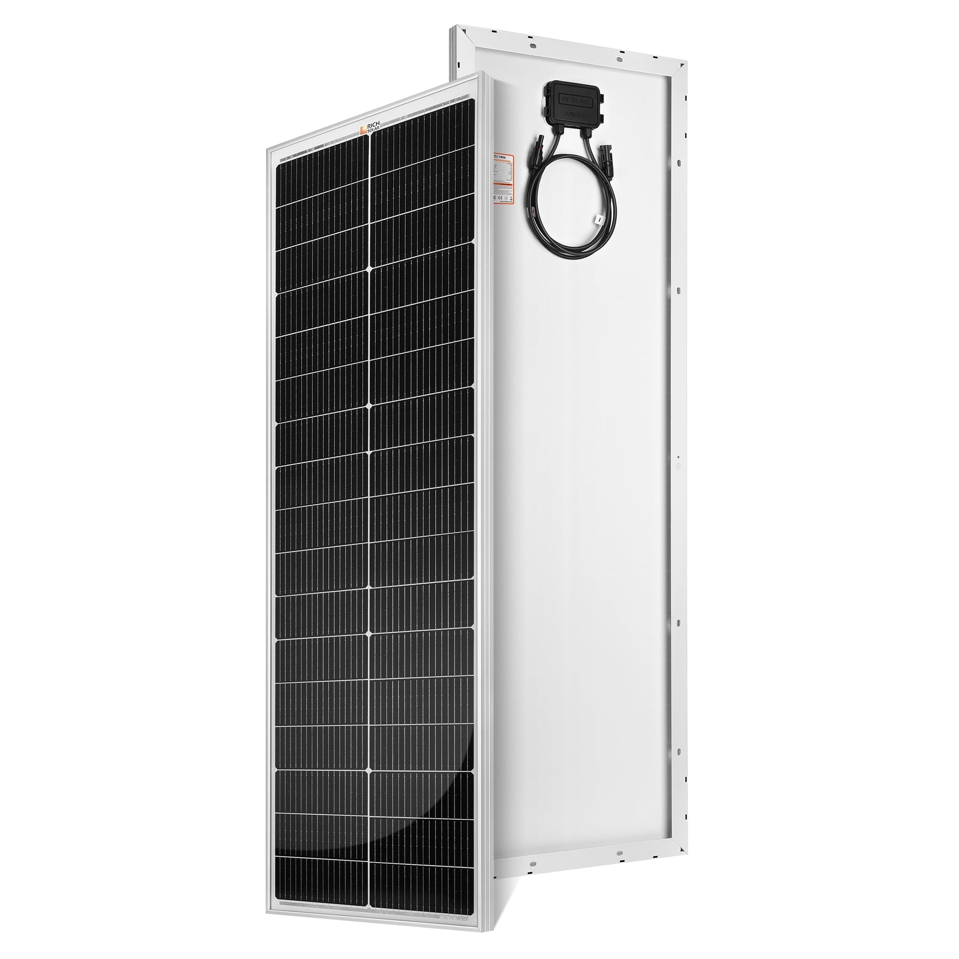 MEGA 100 SLIM 100 watt narrow solar panel, front view