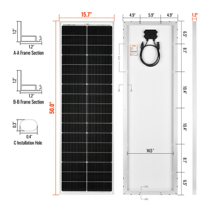 MEGA 100 SLIM shown at an angle to show the narrow profile