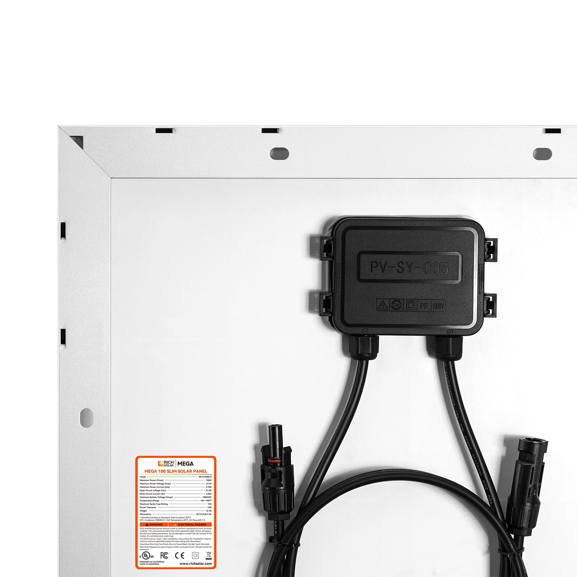 Edge profile showing the 1.2 inch frame depth