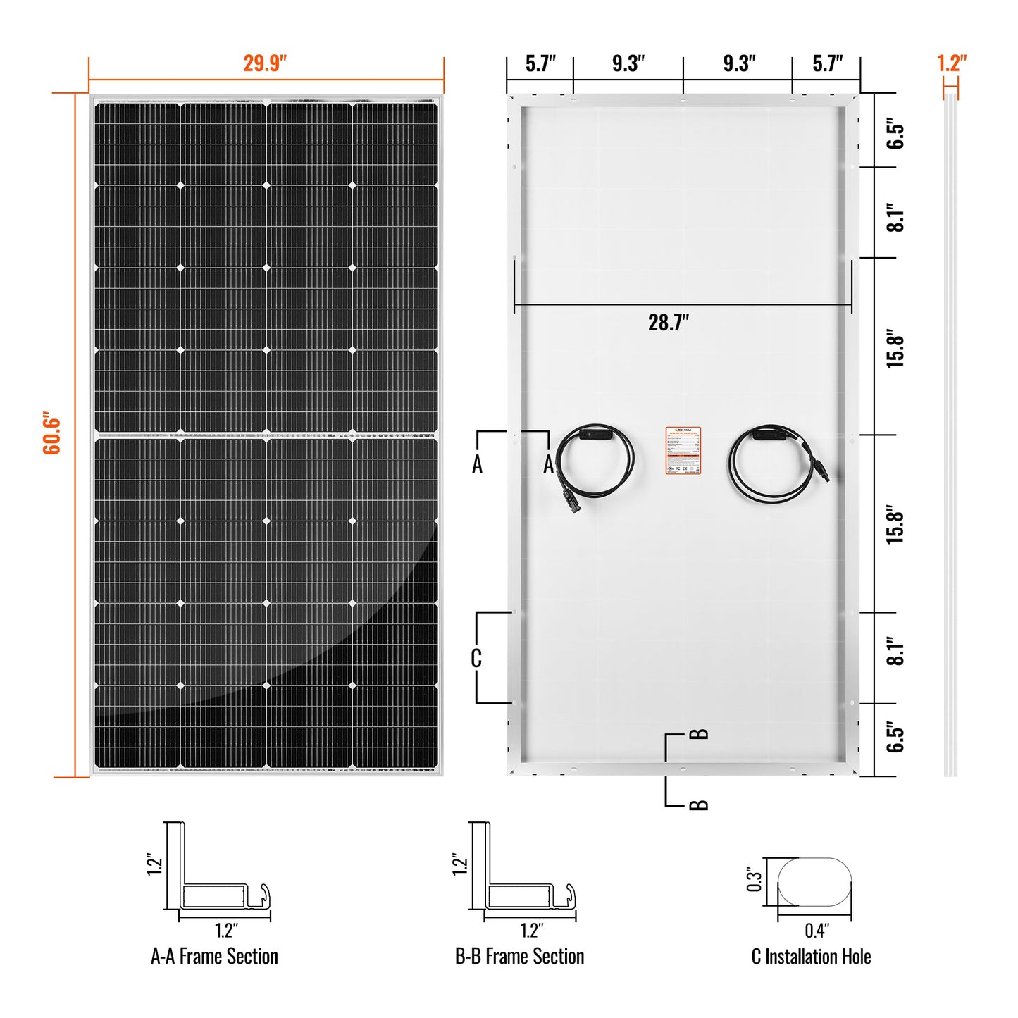 MEGA 250 PRO Solar Panel angled view