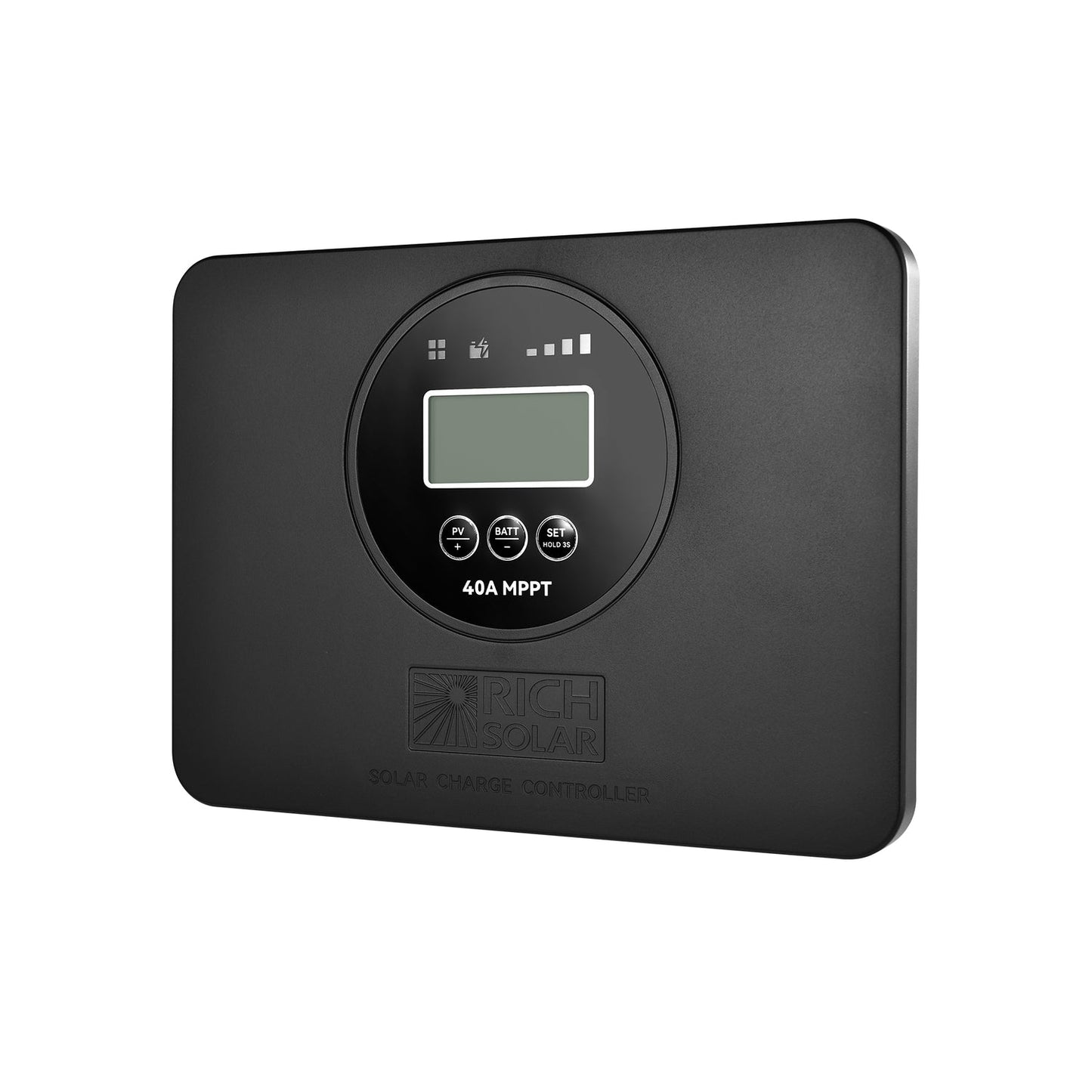 BRAVO PRO 40 display screen showing charge status readout