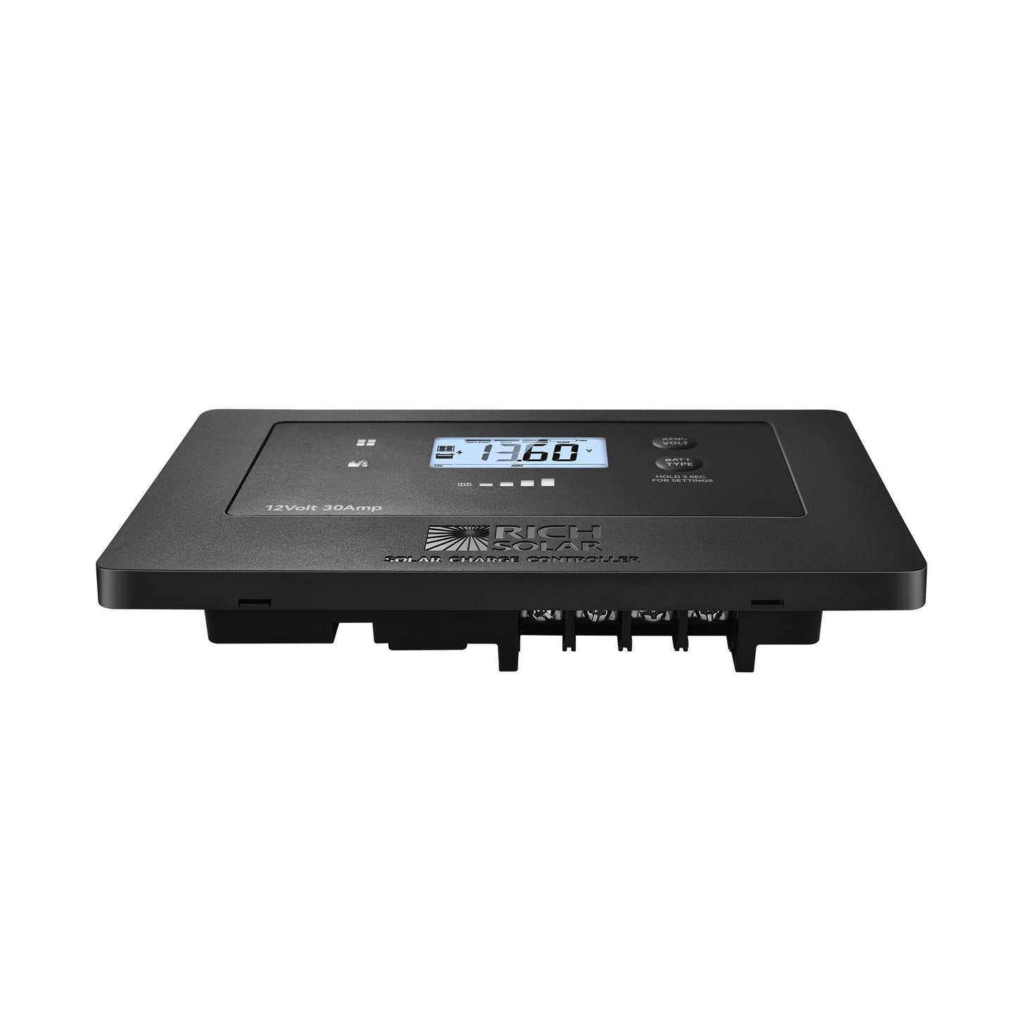 BRAVO AIR 30 flush mount PWM solar charge controller, detail view