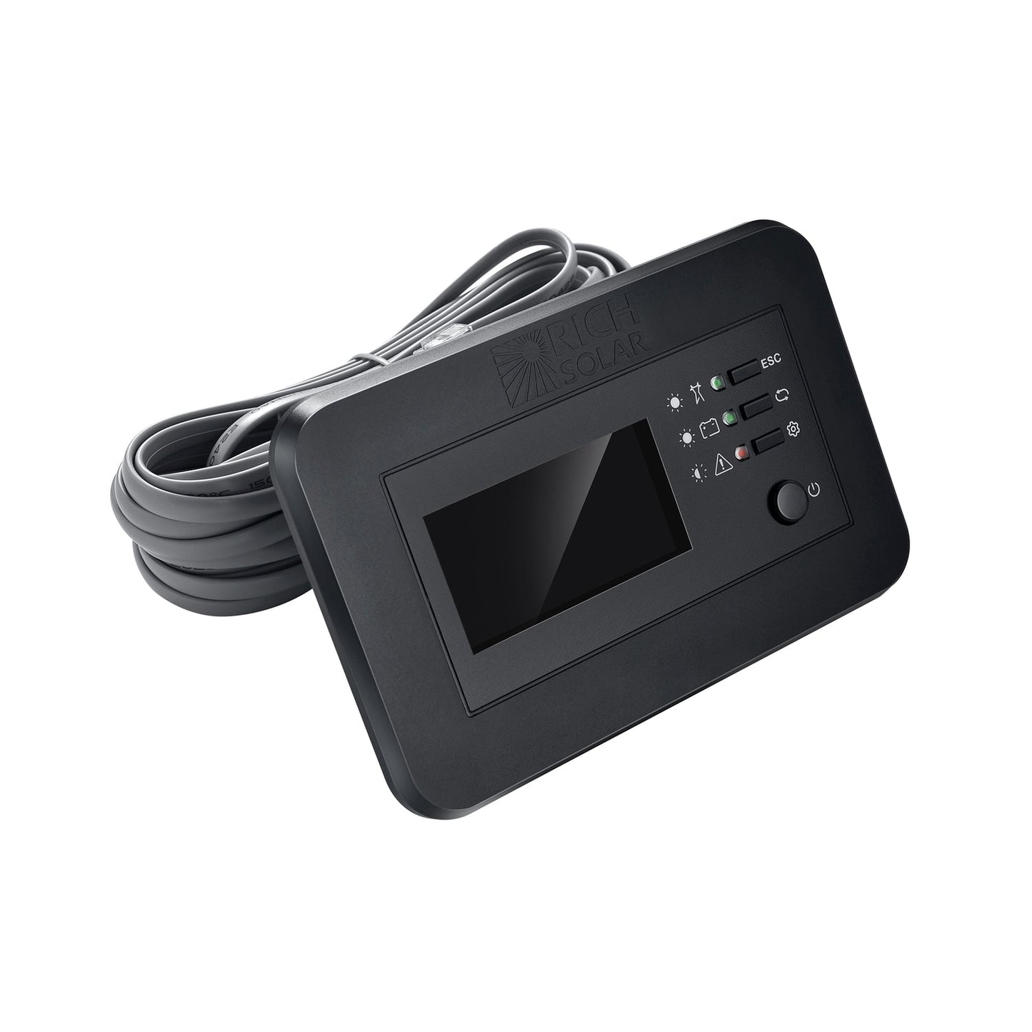 RS-RM03 inverter remote control with backlit LCD, front view