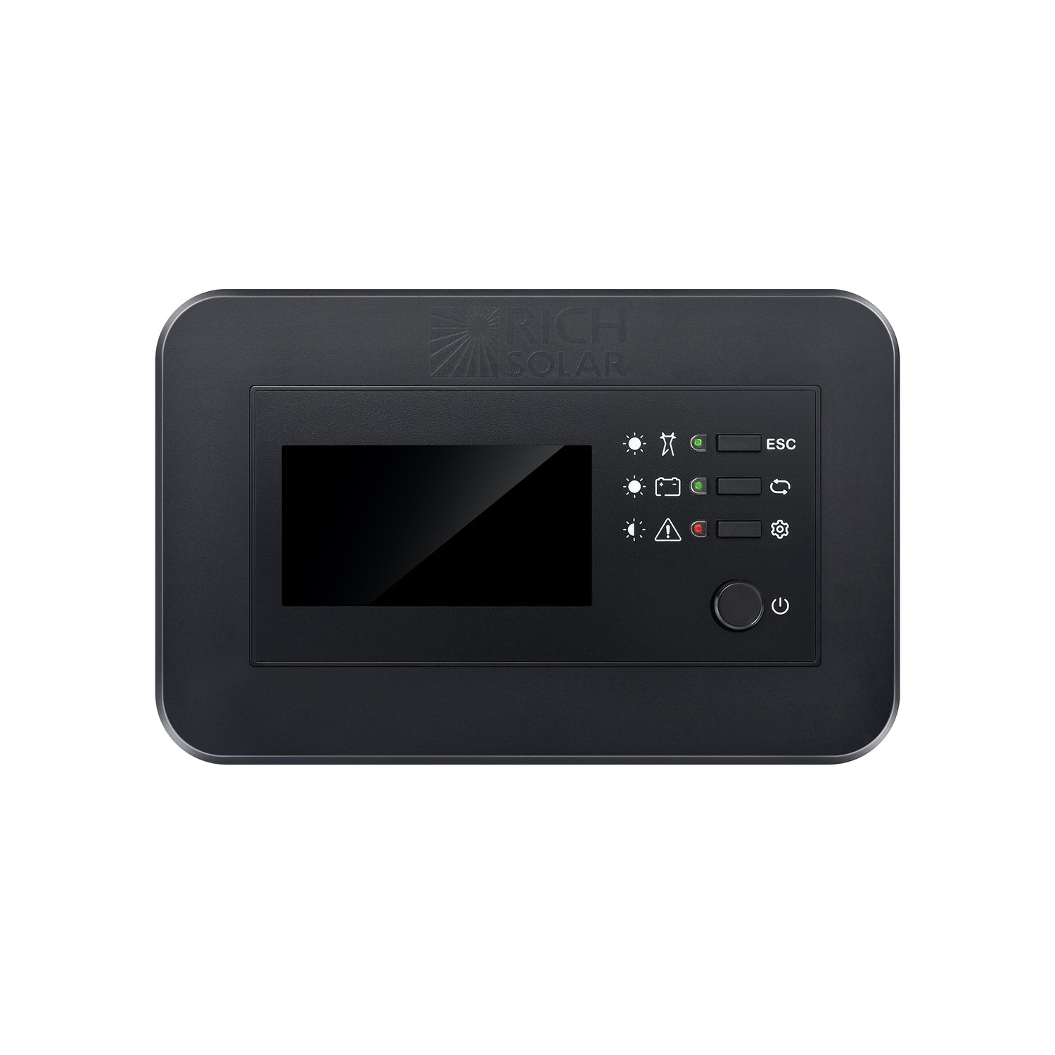 RS-RM03 remote angled view showing flush wall-mount bezel